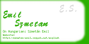 emil szmetan business card